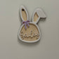 Personalized Bunny Easter Basket Tag with Bow