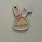 Personalized Bunny Easter Basket Tag with Bow