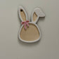 Personalized Bunny Easter Basket Tag with Bow