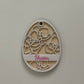 Personalized Egg Easter Basket Tag - Rose Design