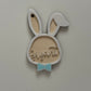 Personalized Bunny Easter Basket Tag with Bowtie