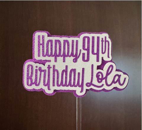 Custom Happy Birthday Cake Topper - Triple Layer Cardstock