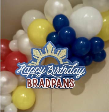 Custom Happy Birthday Cake Topper - Multi-Layered Cardstock