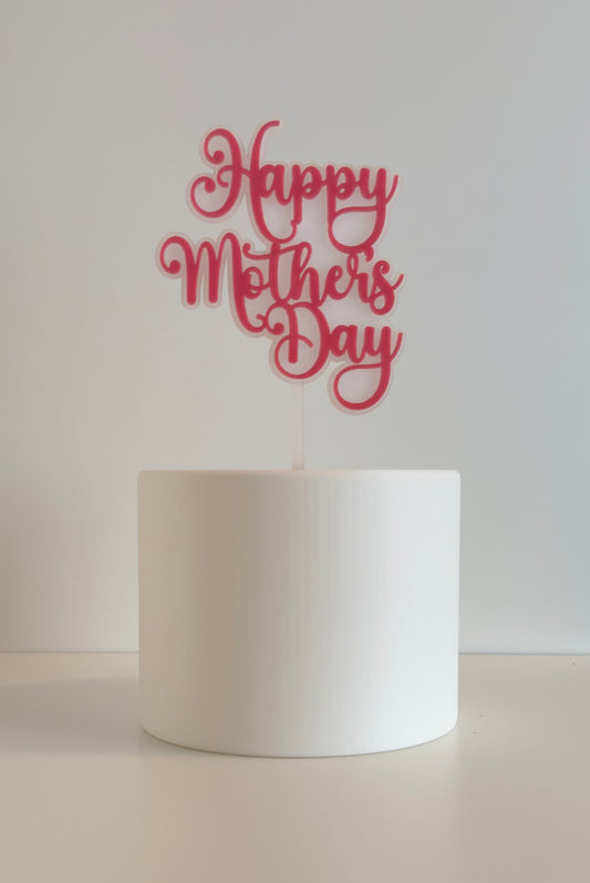 Mother's Day Cake Topper - Double Layer Acrylic