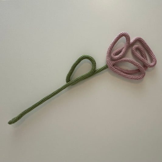 Mother’s Day Knitted Wire Flower - Rose