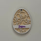 Personalized Egg Easter Basket Tag - Rose Design