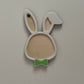 Personalized Bunny Easter Basket Tag with Bowtie